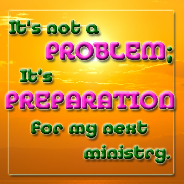 uponthisrock.com it's not a problem; it's preparation for ministry