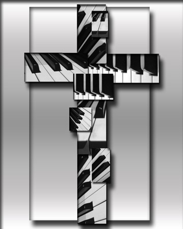 christian graphics piano cross